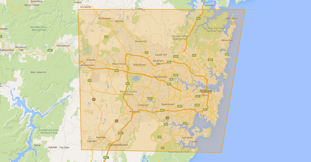 Sydney Service Areas